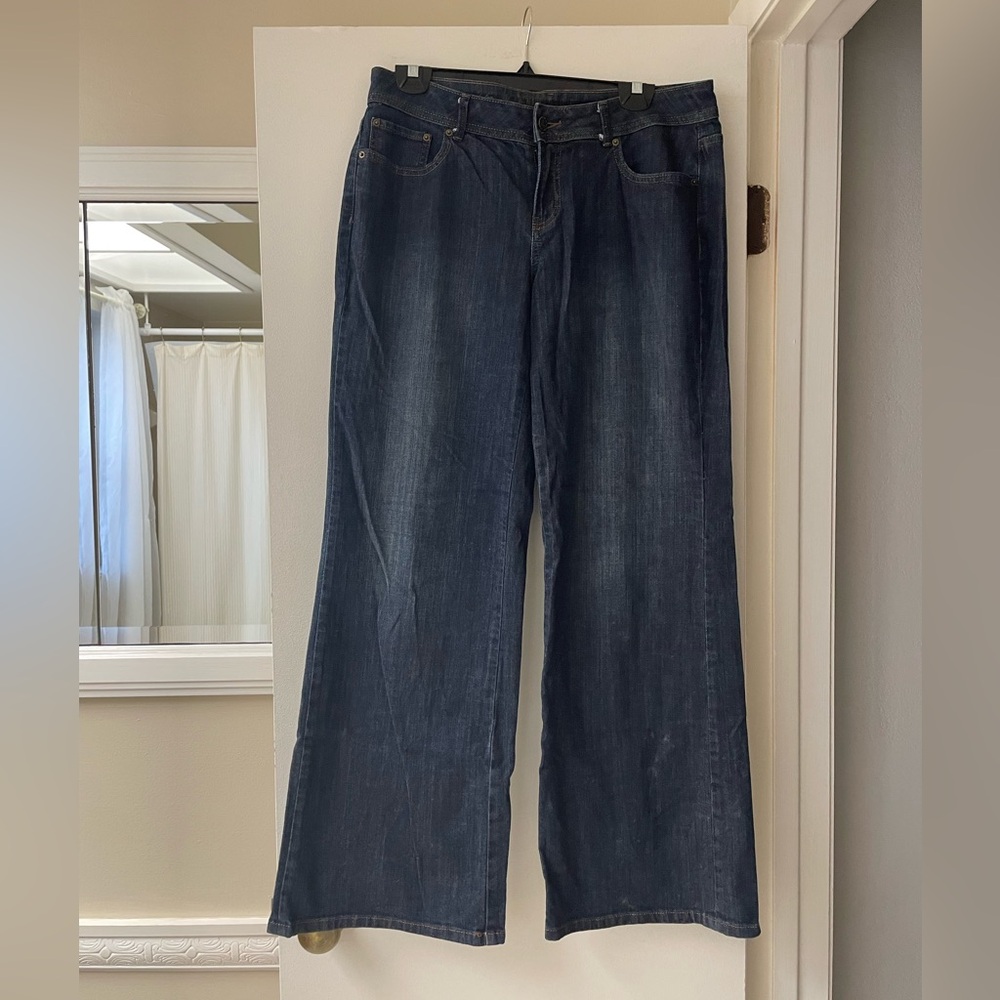 Jennifer Lopez Dark Wide Jeans - Low/Mid Rise